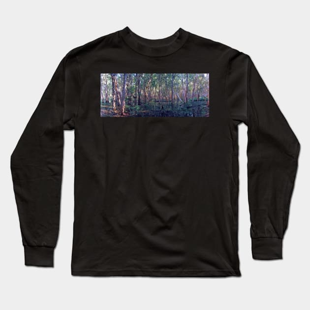 Paper Bark Swamp - Mackay North - Queensland Long Sleeve T-Shirt by pops